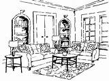 Room Living Pages Coloring Rooms Getcolorings Getdrawings House Color Colouring sketch template