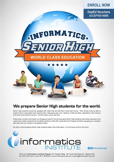 informatics  offers world class senior high education  summer
