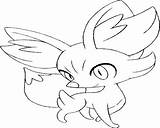 Fennekin Coloring Pages Pokemon Chespin Getcolorings Color Getdrawings sketch template