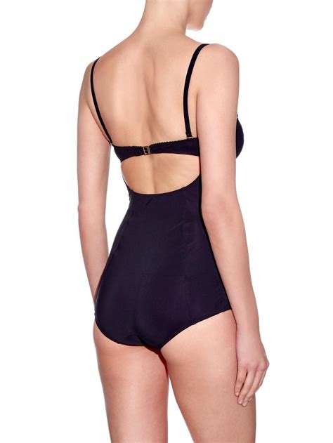 lyst dolce and gabbana balconette swimsuit in black