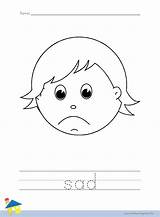 Sad Hungry Tired Worksheet Coloring Face Worksheets Feeling Feelings Pages Template Sketch Thelearningsite Info Children sketch template