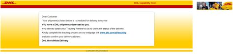 fake dhl shipment delivers malware mailshark