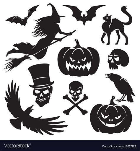 halloween silhouette patterns