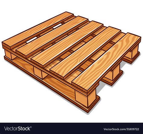 cartoon wood pallet isolated royalty  vector image