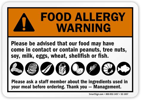 advised food   allergy sign sku   mysafetysigncom