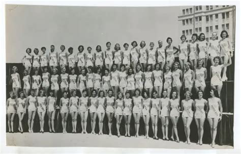 Miss Universe Pageant 1952 Original Photo Usa Pinup Long Beach Ca J6716