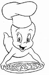 Coloring Pages Casper Friendly Ghost Chef Pizza Cartoon Drawing Coloringkidz sketch template