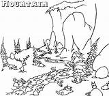 Coloring Pages Mountains Mountain Kids Hiking Printable Color Bestcoloringpagesforkids Landscape Choose Board Comments sketch template