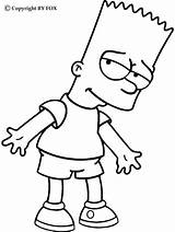Bart Gangster Coloring Colouring Pages sketch template