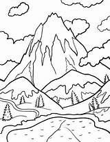 Coloring Mountain Pages Mountains Kids Snow Drawing Printable Capped Color Andes Walnut Patterns Colouring Snowy Berge Wood Sheets Coloringcafe Bestcoloringpagesforkids sketch template