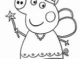 Pig Peppa Princess Pages Coloring Template sketch template