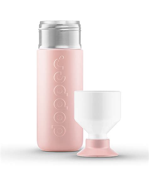 dopper dopper insulated bottle  stainless steel steamy pink  ml bpa  phthalates