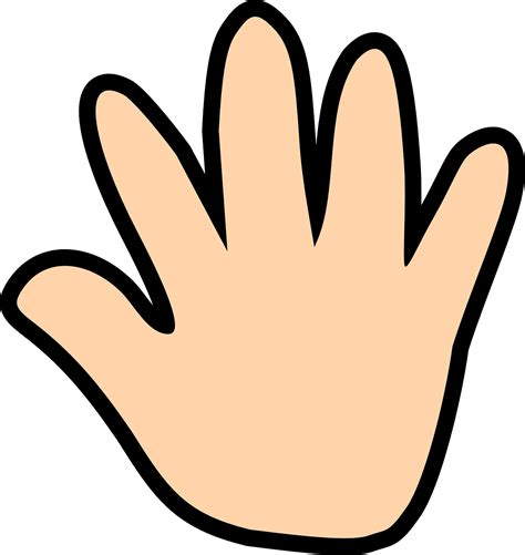 hand open print white cartoon png picpng