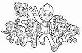 Paw Patrulha Canina Printable Colorir Mighty Pups Rocky Ryder Imagens Kids Everest Coloridos Rubble Criar sketch template