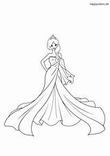 Prinzessin Kleid Ausmalbilder Shoulder Malvorlage sketch template