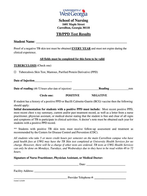 ga tb test form fill  printable fillable blank pdffiller