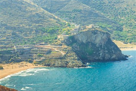 greek coastline  peloponnese mani peninsula stock image image