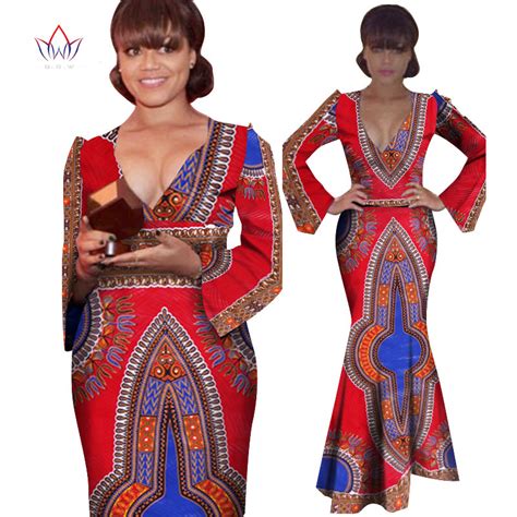 Brw African Traditional Dresses Bazin Riche Vintage Dress