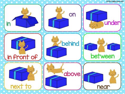 prepositions  places flash cards exercises preposition  place