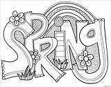 Spring Word Pages Coloring Color Printable Online Print Nature Coloringpagesonly sketch template