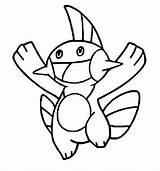 Marshtomp Mudkip Coloringpagesonly Ausmalen Dessins Tapu sketch template