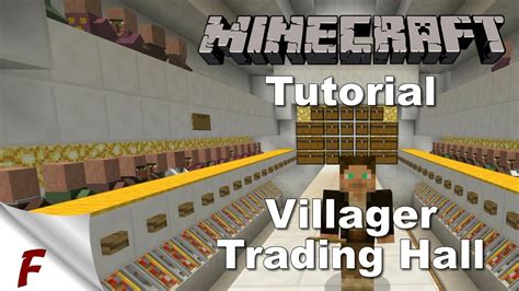 minecraft villager trading hall tutorial  schematic    youtube