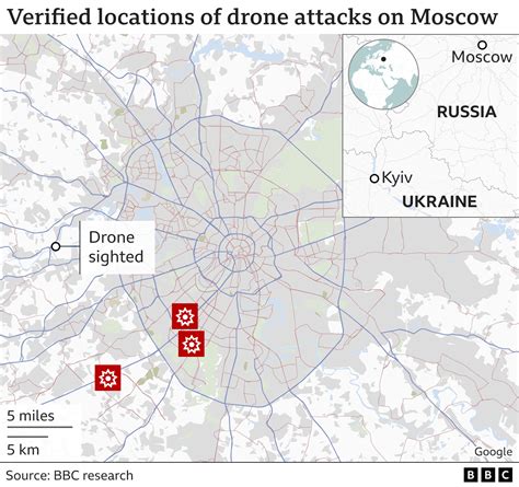 moscow drone attack      strikes bbc news