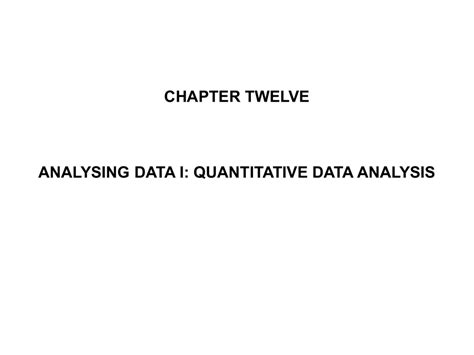 chapter  quantitative analysis