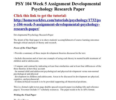 sample case study paper  psychology psychology case study essay
