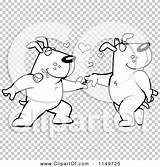 Biting Doggy Amorous Outlined Cory Thoman sketch template