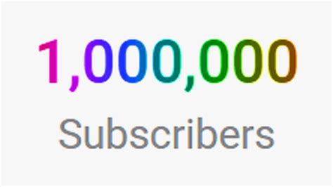 1 Million Subscribers Youtube