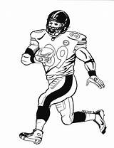 Coloring Steelers Pages Pittsburgh Nfl Uniform Printable Steeler Getdrawings sketch template