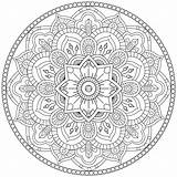 Mandala Coloring Pages Difficult Summer Getdrawings sketch template