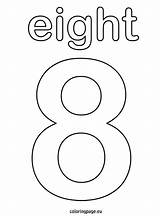Eight Coloring Pages Number Printable Sheets Kids Choose Board Numbers sketch template