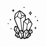 Crystals Simple Drawing Illustration Vector Crystal Quartz Drawings Clip Drawn Hand Minerals Stock Illustrations Cuarzo Sparkles Rock Isolated Precious Bunch sketch template