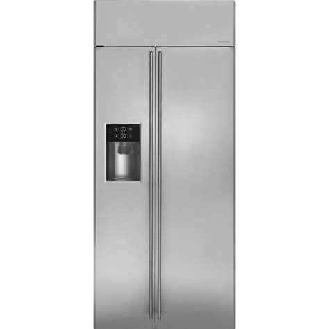 ge monogram zissdhss    cu ft built  side  side refrigerator  dispenser