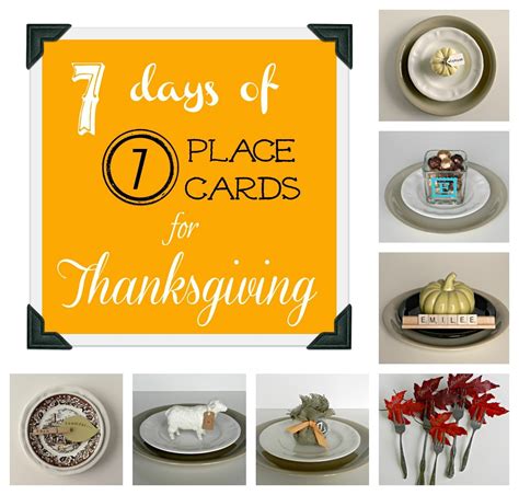 days   place cards  thanksgiving organize  decorate
