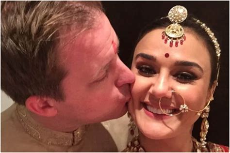 Preity Zinta Gets Kiss From Hubby Gene Goodenough On Karva Chauth See Pic