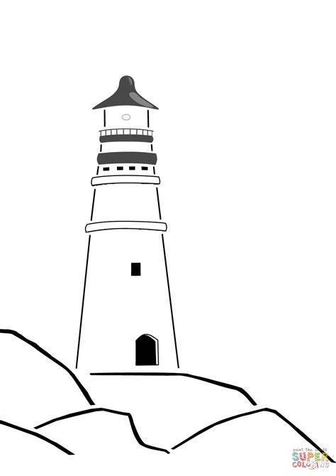lighthouse coloring page  printable coloring pages