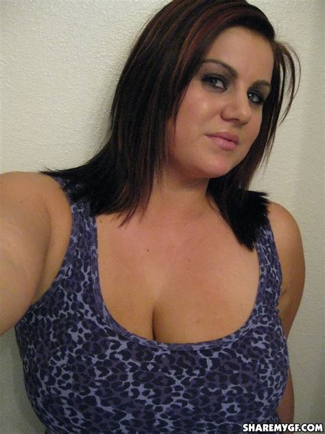 Chubby Girlfriend Takes Selfshot Pictures Of Her Really Huge Plump Tits