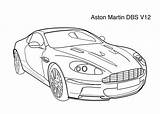 Aston V12 Coloriage Dbs Kolorowanki Kolorowanka Imprimer Druku Kombajn Drukowanka Numéro Véhicules sketch template