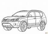 Mitsubishi Coloring Outlander Pages Eclipse Car Cars Pajero Supercoloring Color Kids Printable Super sketch template