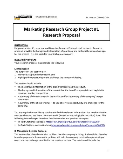marketing research proposal  examples format  examples