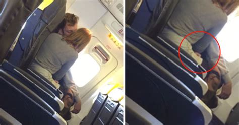 woman caught giving her man a ole fashion on an airplane