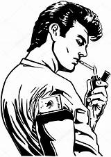 Greaser Drawing Cigarette Vector Getdrawings Drawings sketch template