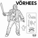 Ikea Instructions Monsters Illustrations Movie Harrington Ed Make Own Jason Voorhees 13th Friday Horror Instruction Demilked Vorhees Meme Funny Instrucoes sketch template
