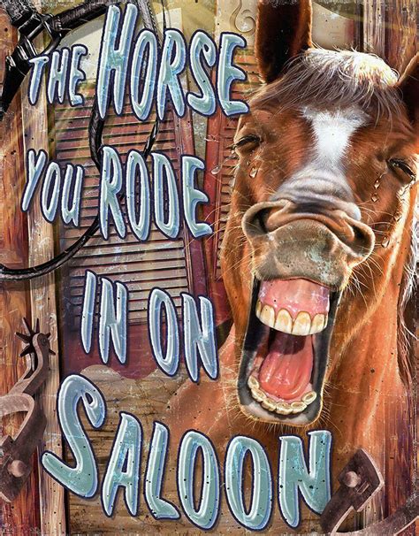 tin sign  horse  rode   saloon tin signs diecast direct