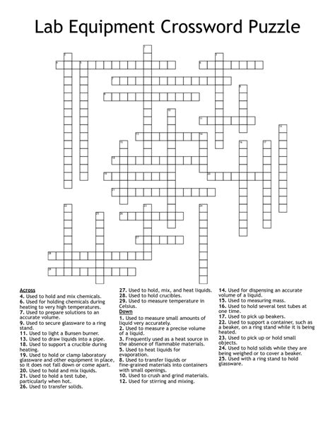 lab week  crossword puzzle answers  games walkthrough