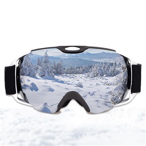 Professional Ski Goggles Double Layers Uv400 Anti Fog Big Ski Mask