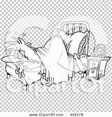Outline Laying Woman Clip Restless Foot Bed Illustration Cartoon Her Rf Royalty Toonaday sketch template